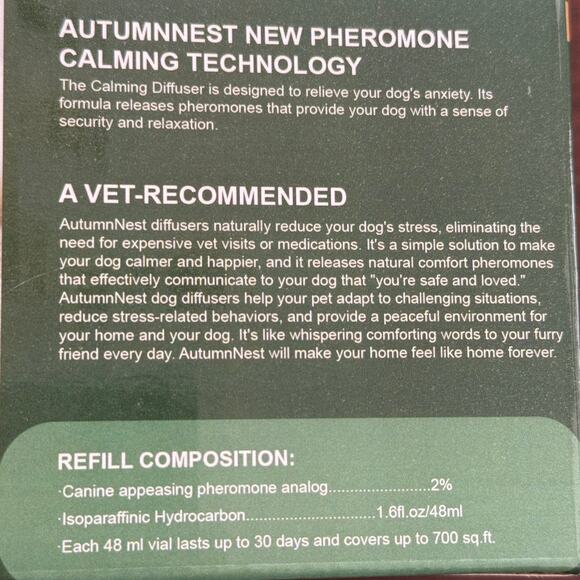 AutumnNest NIB | Dog Pets Calming Oil Pheromone Diffuser Kit - Picture 4 of 5